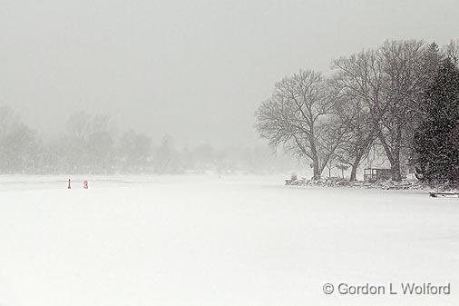 Rideau Canal In Snowfall_04658.jpg - Rideau Canal Waterway photographed at Smiths Falls, Ontario, Canada.